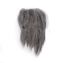 (Q17-Dimgray#) Dutt-Haarstück wellig Ponytail Extension Damen & Mädchen Q17-22H613