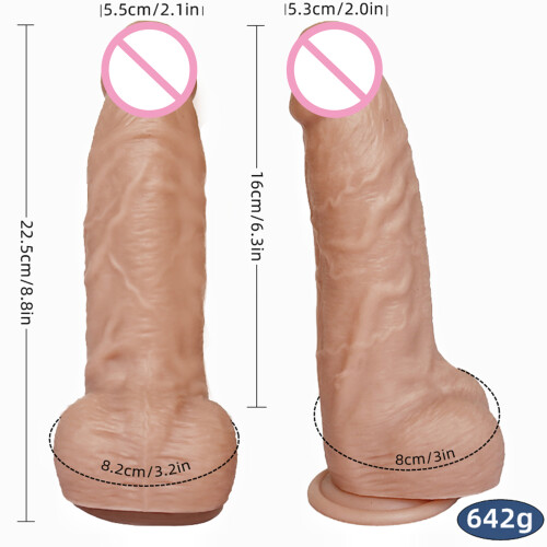 Silicone Realistic Dildo with Suction Cup G Spot Massager