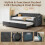 Sofa Bed with Charging Station 3ft Linen Daybed 2
