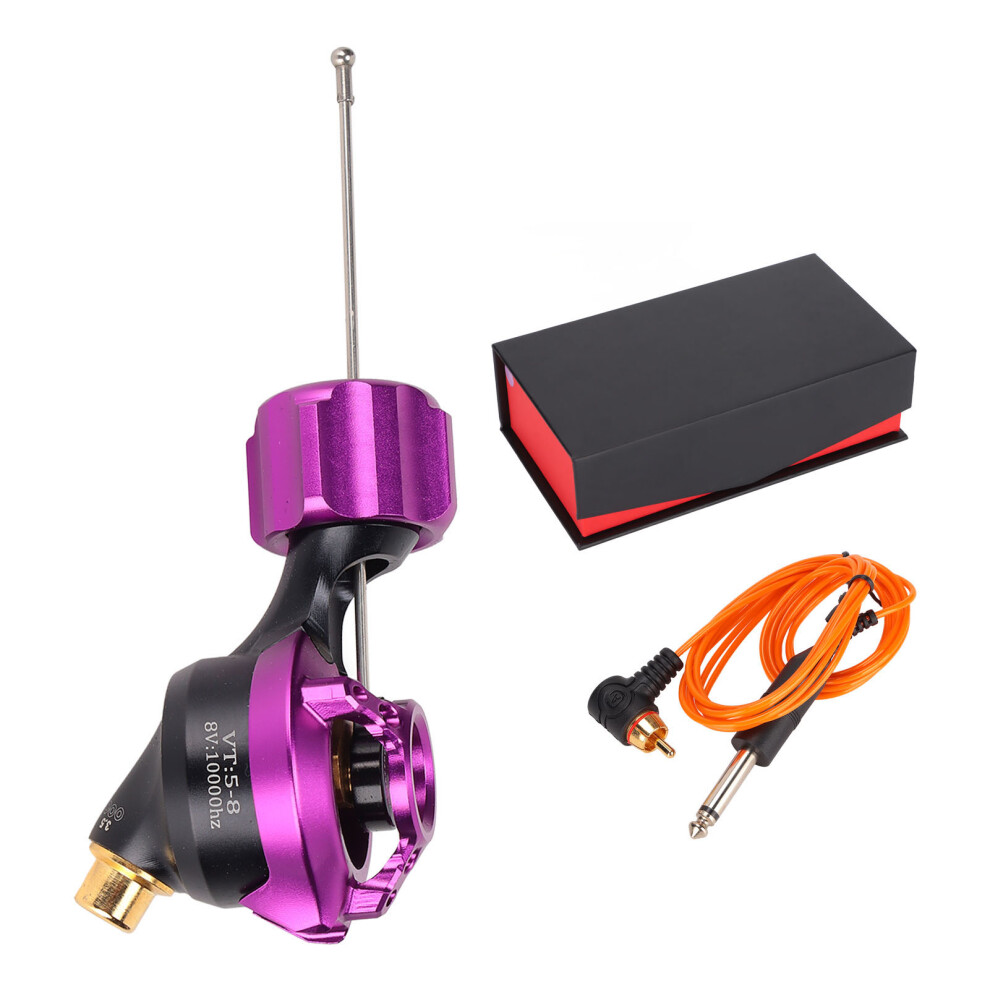Purple Rotary Tattoo Machine Aluminum Alloy Rca Motor Gun Clip Cord