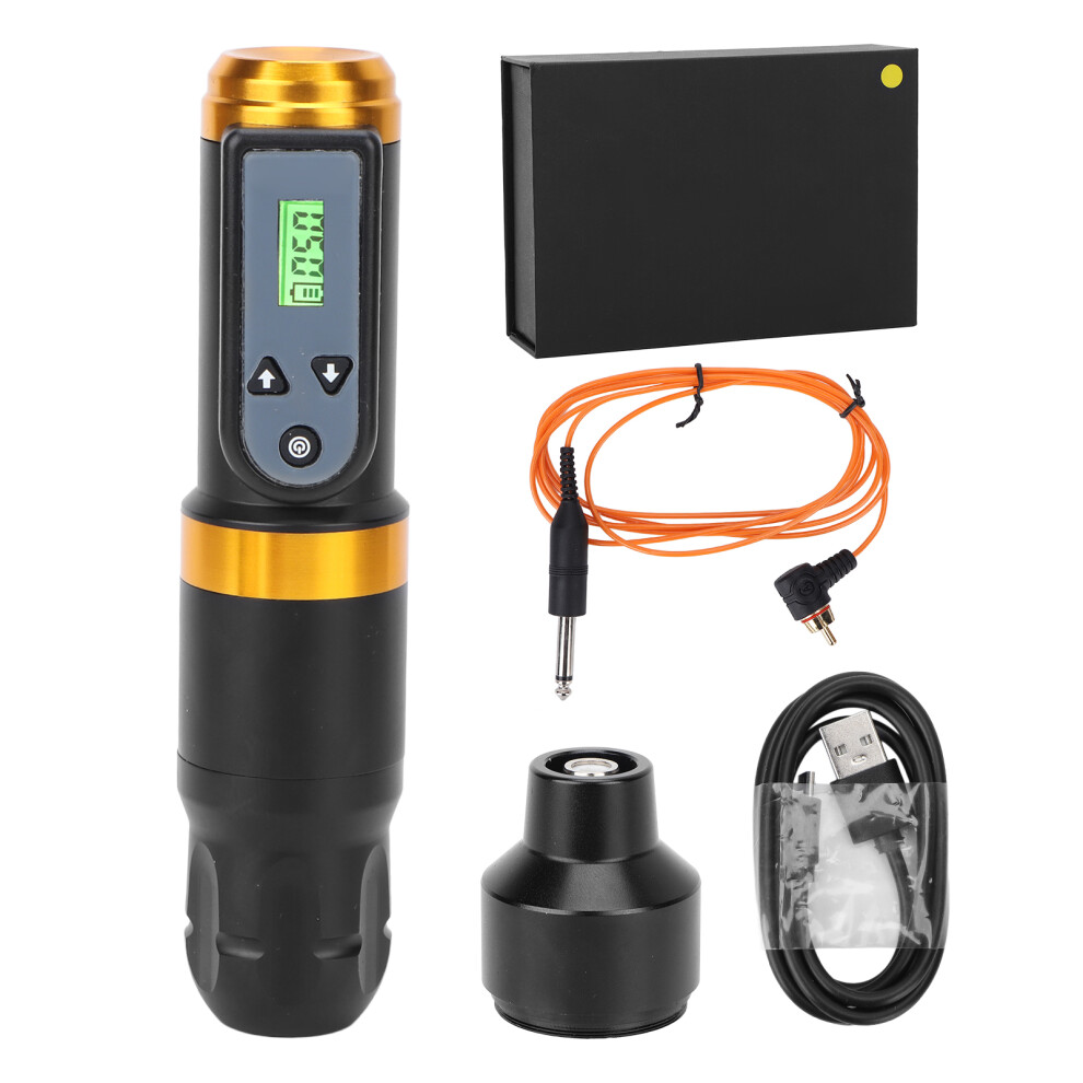 Cordless Power Supply Rotary Tattoo Pen Aluminum Alloy Motor RCA