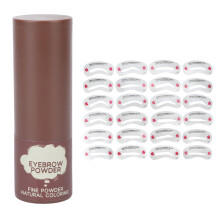 (Black Brown) Augenbrauen-Stempel-Set 24 Schablonen wasserdicht