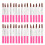 30x Einweg-Lidschatten- & Eyelinerpinsel, Rose Rot 1