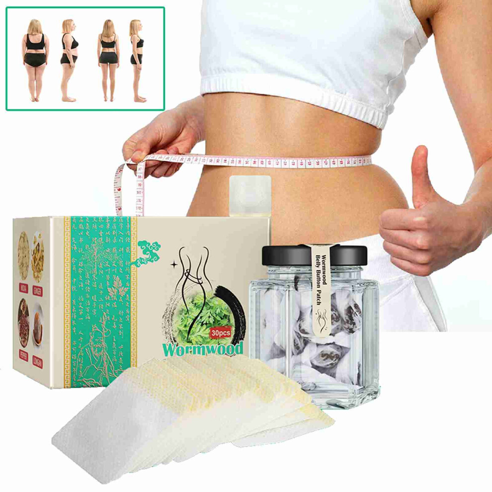 30 Pcs Detox Slimming Belly Pellet Wormwood Navel Sticker Lose Weight