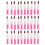 30x Einweg-Lidschatten- & Eyelinerpinsel, Rose Rot 2