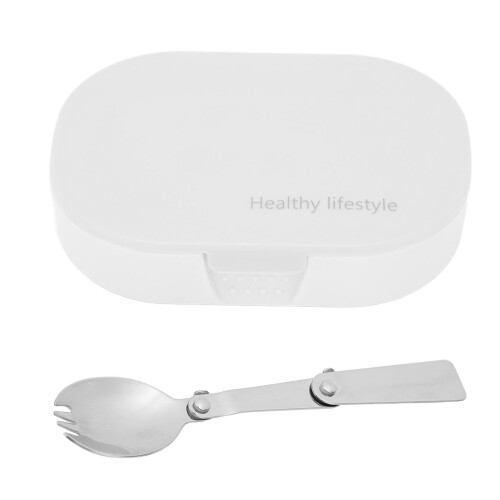 (White) UV Sanitizer Box Foldable Spoon Set Portable Auto Off USB Pink 1