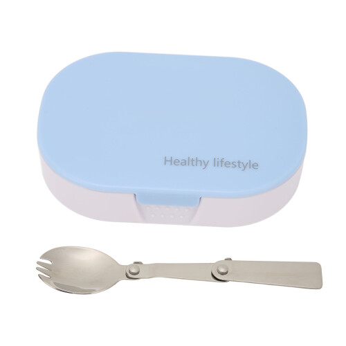 (Blue) Portatile UV Sanitizer Box con Forchette Piegabili USB Rosa 2