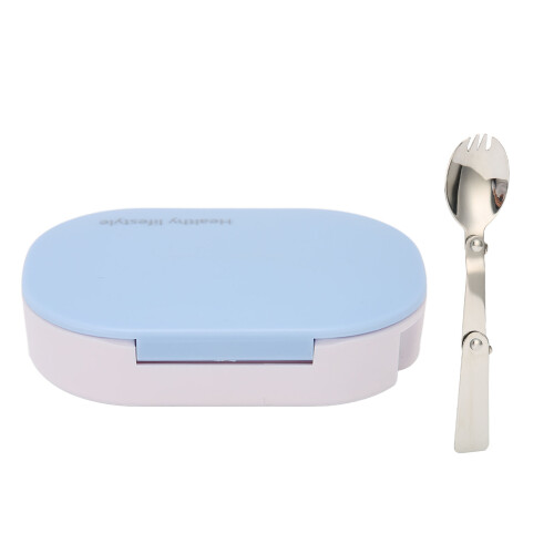 (Blue) Portatile UV Sanitizer Box con Forchette Piegabili USB Rosa 1