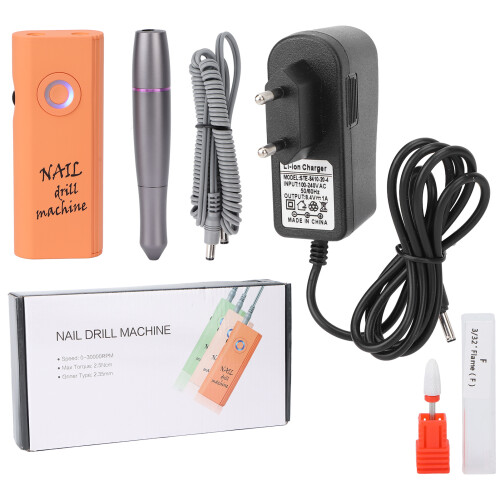 (EU Plug) Nagelfeile Multifunktion 100-240V Orange US-Stecker