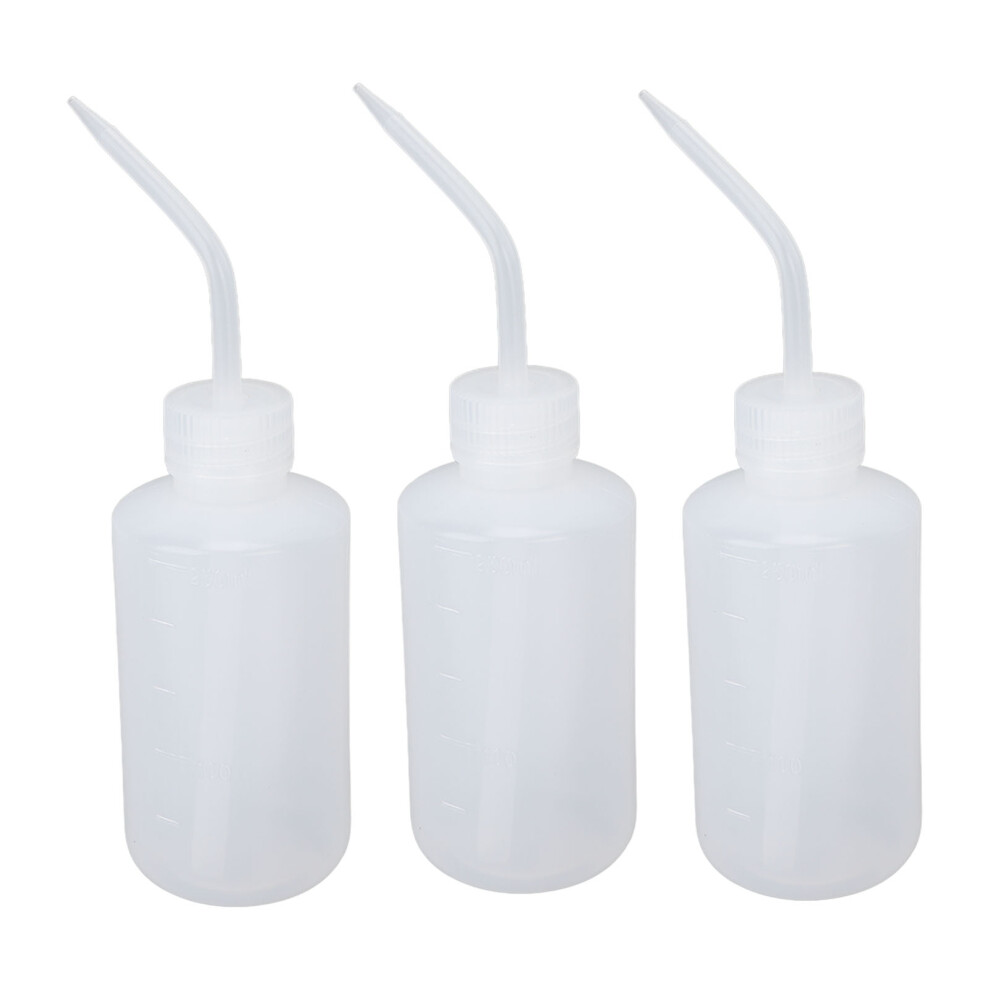 3pcs 250ml PVC Tattoo Wash Bottle Squeeze Bottle
