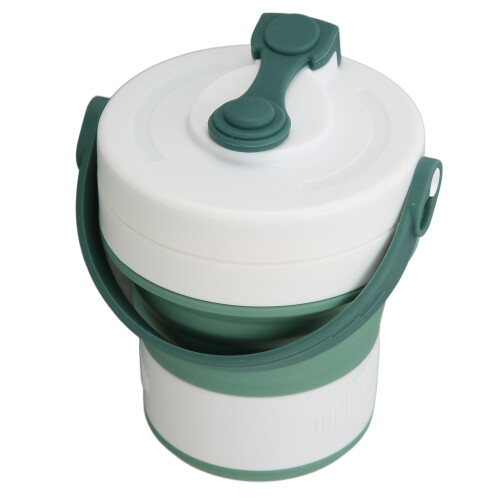 Faltbecher 450ml Silikon Hellgrün Sportlich Tragbar 1