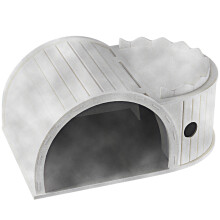 Cachette pour animaux de compagnie, cachette en feutre doux-Gris