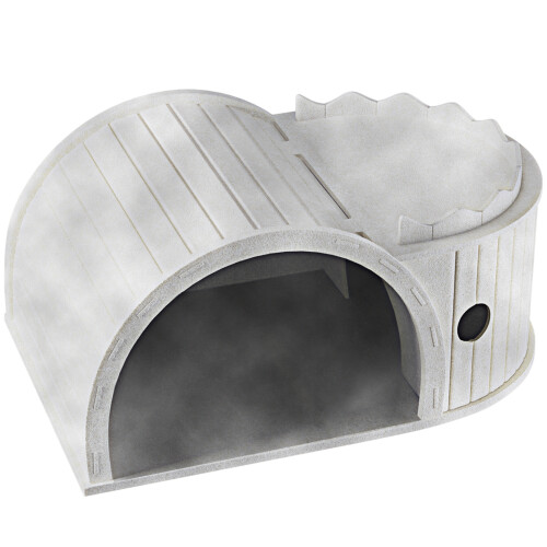 Cachette pour animaux de compagnie, cachette en feutre doux-Gris