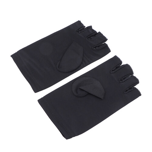 UV-Nailhandschuhe Schwarz Fingerlos Anti-UV 2