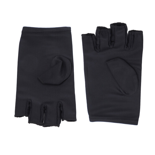 UV-Nailhandschuhe Schwarz Fingerlos Anti-UV 1