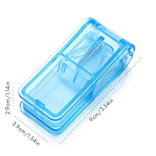 2Pcs Pill Cutter Splitter with Storage Boxes 1