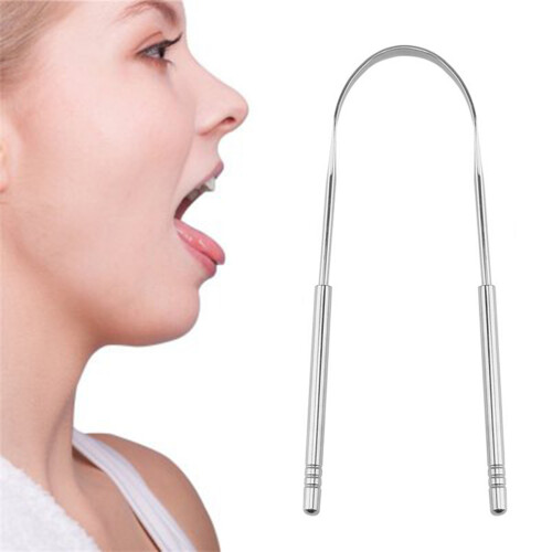1Pcs Stainless Steel Tongue Cleaner