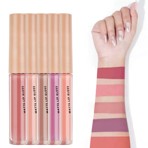 5Pcs Matte Liquid Lipstick Set Waterproof Long Lasting 1