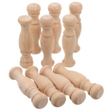 10Stk Unbehandelte Holz Säulen Roman Baluster Für DIY