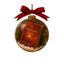 Clear Mini Book Ornament Shatters Resistant Acrylic-Red