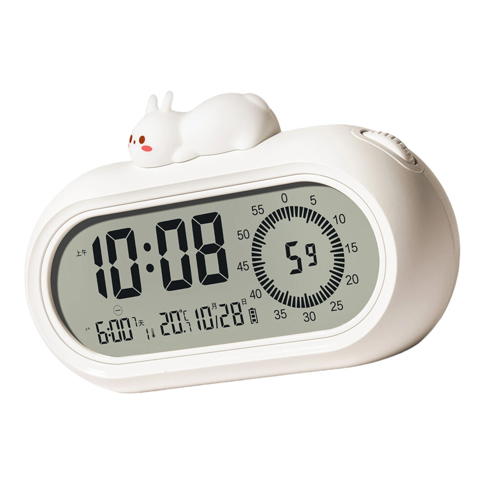 White Countdown Timer For Focusing Study Cooking Tasks Durable