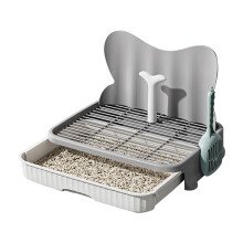 Not Slip Dog Bathroom With Detachable Top Spatter-Gray