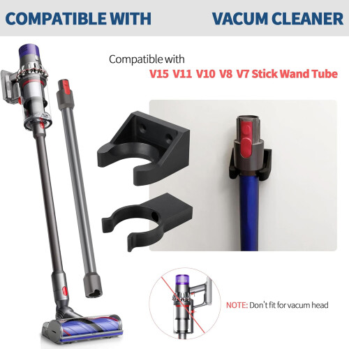 Vertical Vacuum Wand Storage Hook Wall Mounted Organizers Stable 2