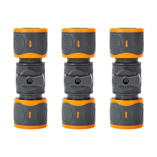 Plastic Double Fast Connects Nipples Adapter For Irrigation-3