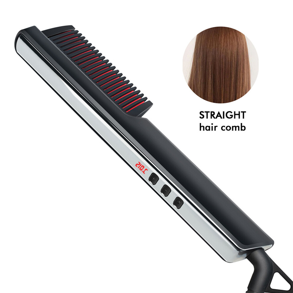 Ionic Hair Straightener Brush Electric Smoothing for Men Women