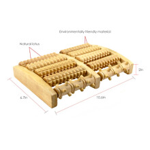 5-Reihen-Wooden-Fußmassage-Rolle Reflexzonenmassage Anti-Cellulite
