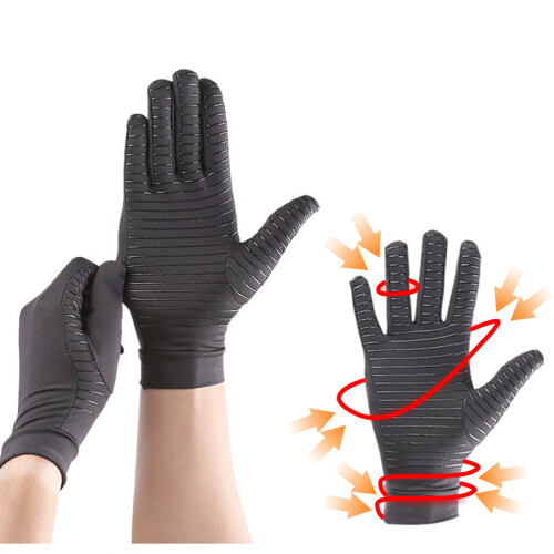 1 Pair Anti Arthritis Copper Therapy Gloves Full Finger 1