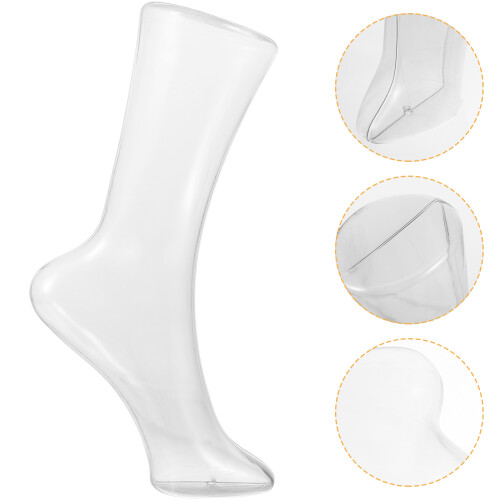 Sockdisplay Fotmannekäng Transparent Plastfot 2
