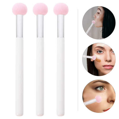3Pcs Bärbar Concealerborste Med Svampända För Ansiktsmakeup 2