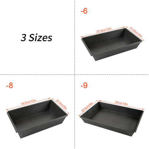 Rustproof Aluminum Pizza Pan For Detroiter Style 5cm Depth-12X8 2