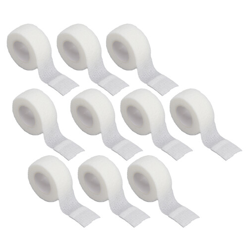 (White) 10x 1"x2Yd Selbstklebende Elastische Bandage Schwarz
