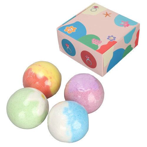 4pcs 6.3oz Bath Salt Ball Set Children Moisturizing Relaxing