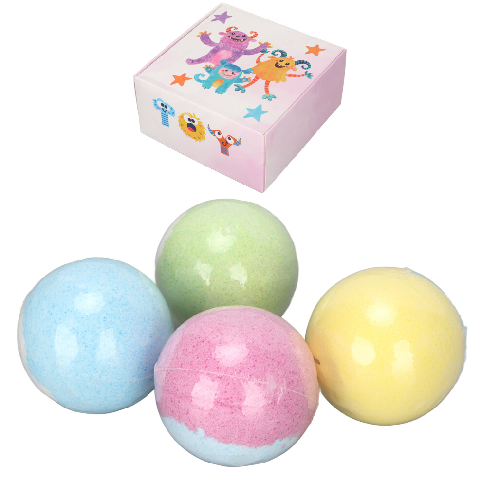 4pcs 4.6oz Children Bath Salt Ball Moisturizing Soothing Gift