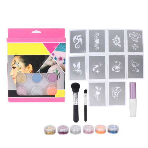 Glitterpulver 6 Farben Körper Make-up Nail Art