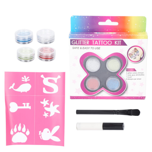 Glitter-Kit 4 Farben Körper-Make-up DIY Party