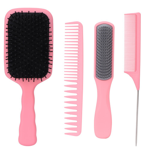 (Pink Boxed) 4-teiliges Massagebürsten-Set Rosa Boxed