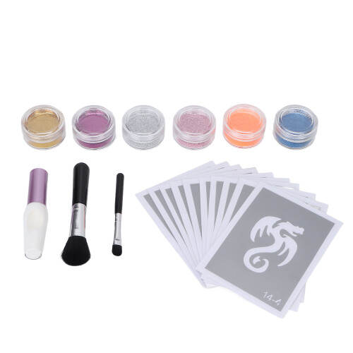 Glitterpulver 6 Farben Körper Make-up Nail Art 2