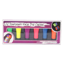 UV-Haarfarbe Creme 6 Farben temporär fluoreszierend für Weihnachten