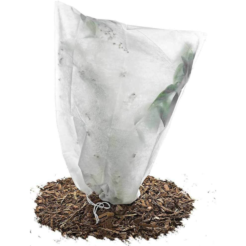 Kikidex (As Show, One Size) Non-Woven Winter Cover 50 G/M Protection Against Frost For Potted Plants And Rose Bushes 120Cm X 80Cm White