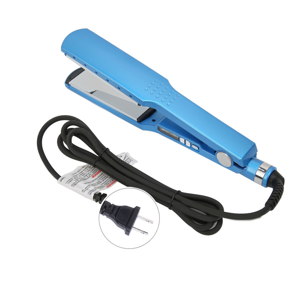 (US Plug) 45mm Dual Use Hair Straightener Curler Negative Ion Adjustable