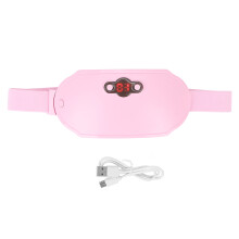 Elektrischer Massagegurt mit Temperatur & Vibration, Pink