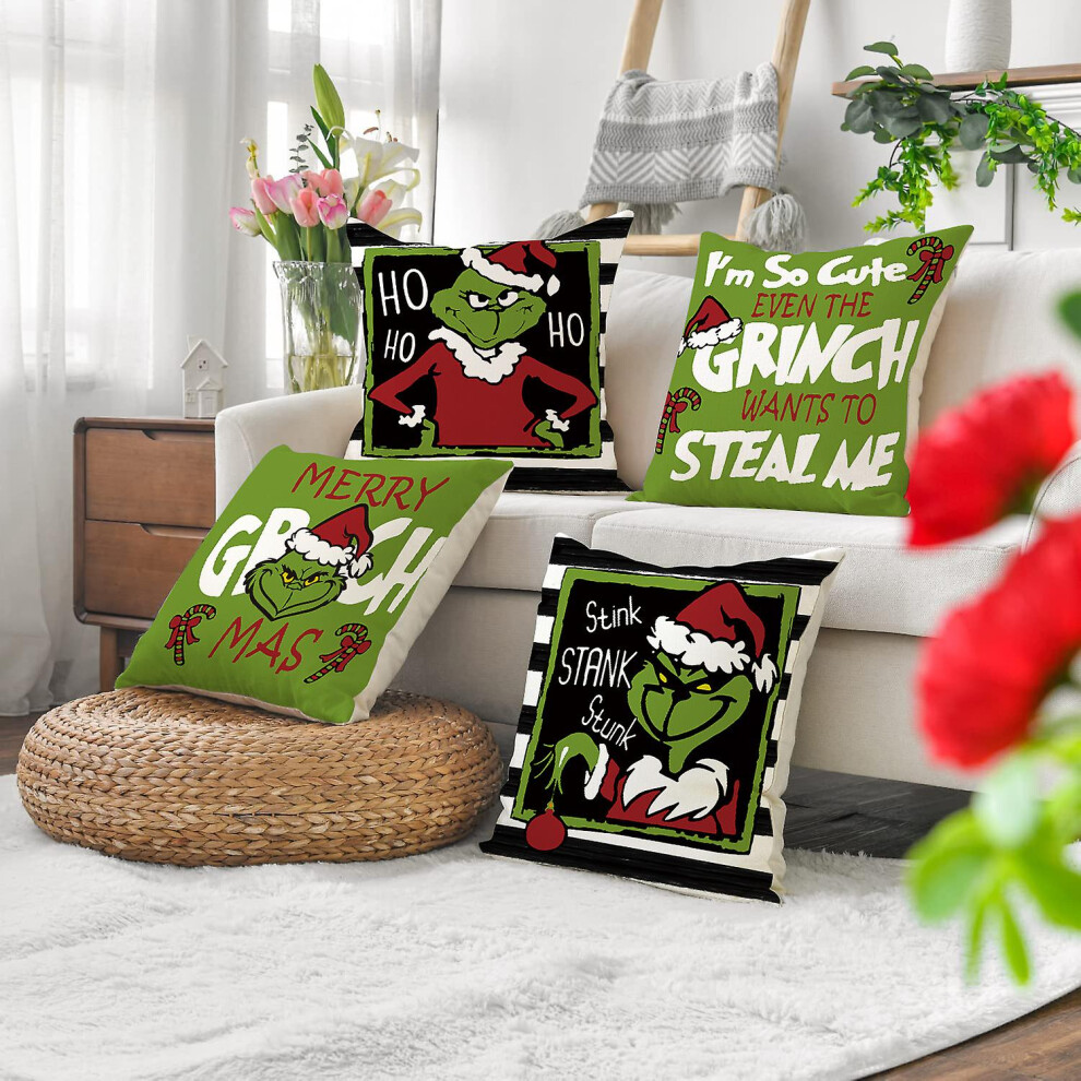 Kikidex (As Show, One Size) Sets Of Halloween Sofa Cushions, Funny Pillows, Living Room Sofa Cushions (45X45cm)