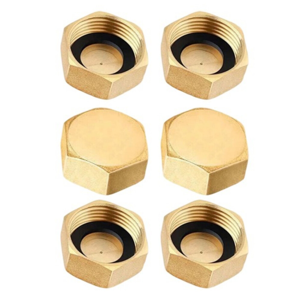 Corrosion Resistant Copper Plumbing Cap 1/2Inch NPT-6 packs