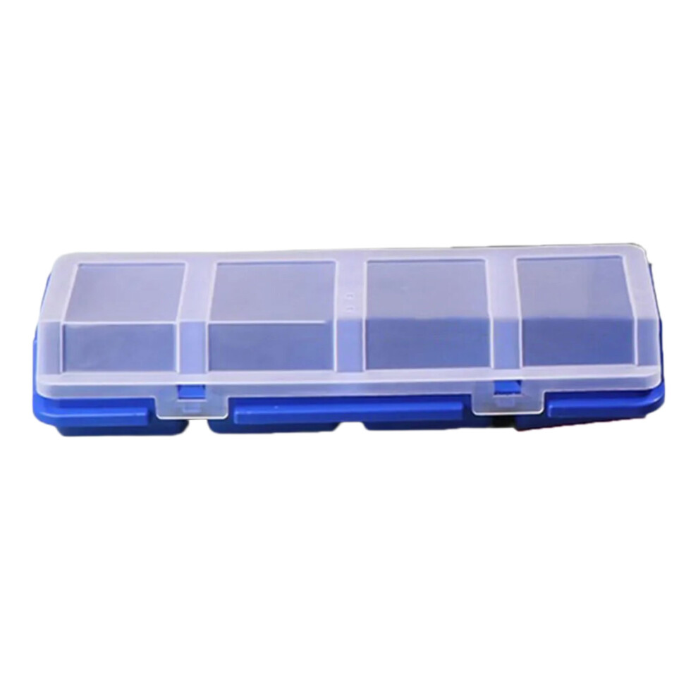 Large Capacity Transparent Plastic Cosmetics Storage Box-Blue 7754000217892