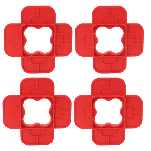 Professional Deck Board Spacing Tool Set with 4 Precise-Red