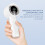 Foldable Handheld Fan Digital Display Variable Airflows-White 7